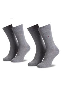 TOMMY HILFIGER - Tommy Hilfiger Skarpety długie 371111 Szary. Kolor: szary. Materiał: materiał #1