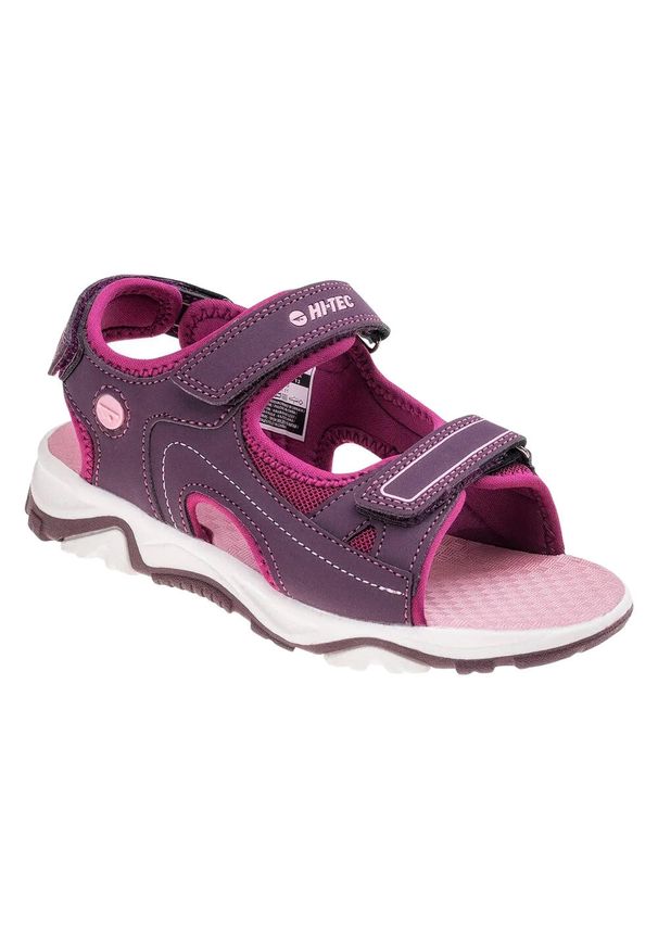 Hi-tec - Sandały Dziewczęce Solin. Kolor: fioletowy, wielokolorowy, różowy. Sport: turystyka piesza