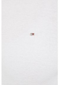 TOMMY HILFIGER - Tommy Hilfiger longsleeve damski kolor czarny z półgolfem. Kolor: biały. Długość rękawa: długi rękaw #4