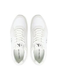 Calvin Klein Jeans Sneakersy Retro Runner Sock Lace Up Ny-Su YM0YM01326 Biały. Kolor: biały. Materiał: materiał #3