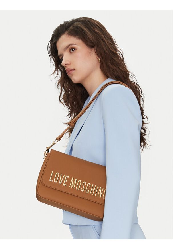 Love Moschino - LOVE MOSCHINO Torebka JC4023PP1MKD0201 Brązowy. Kolor: brązowy. Materiał: skórzane