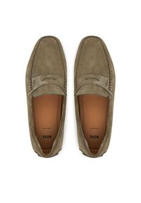 BOSS Mokasyny Noel_Mocc_sdpeb 50541750 Khaki. Kolor: brązowy. Materiał: skóra, zamsz #5