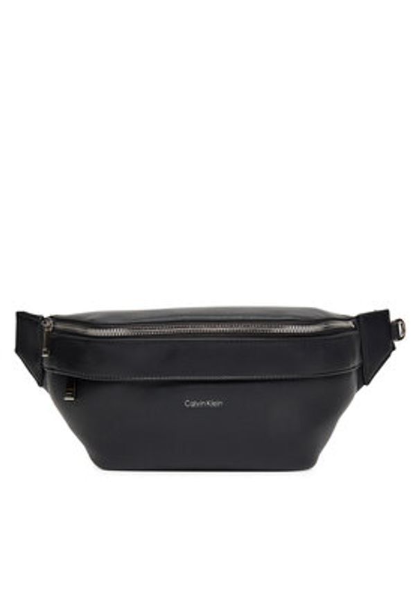 Calvin Klein Nerka Raised Waistbag LV04D3161G Czarny. Kolor: czarny. Materiał: skóra