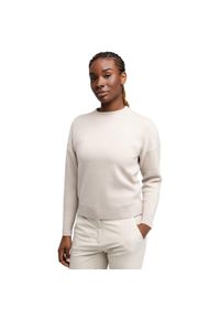 SIROKO - Damski sweter golfowy Siroko Birdie Sand. Okazja: na co dzień. Typ kołnierza: golf. Kolor: beżowy. Materiał: dzianina. Wzór: ze splotem. Styl: casual, sportowy #1