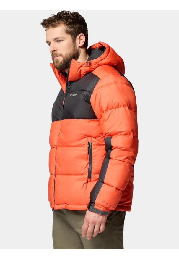 columbia - Płaszcz Zimowy Męski Columbia Pike Lake II. Kolor: żółty, szary, wielokolorowy, pomarańczowy. Materiał: puch. Technologia: Omni-Heat (Columbia). Sezon: zima. Sport: turystyka piesza