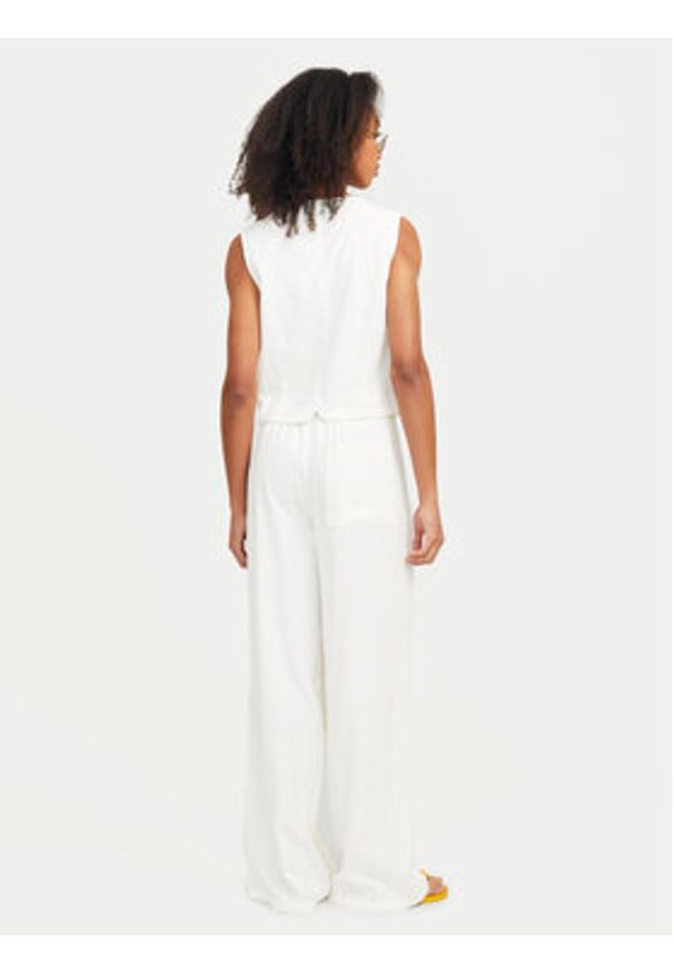 JJXX Spodnie materiałowe Breeze 12269769 Biały Wide Leg. Kolor: biały. Materiał: wiskoza