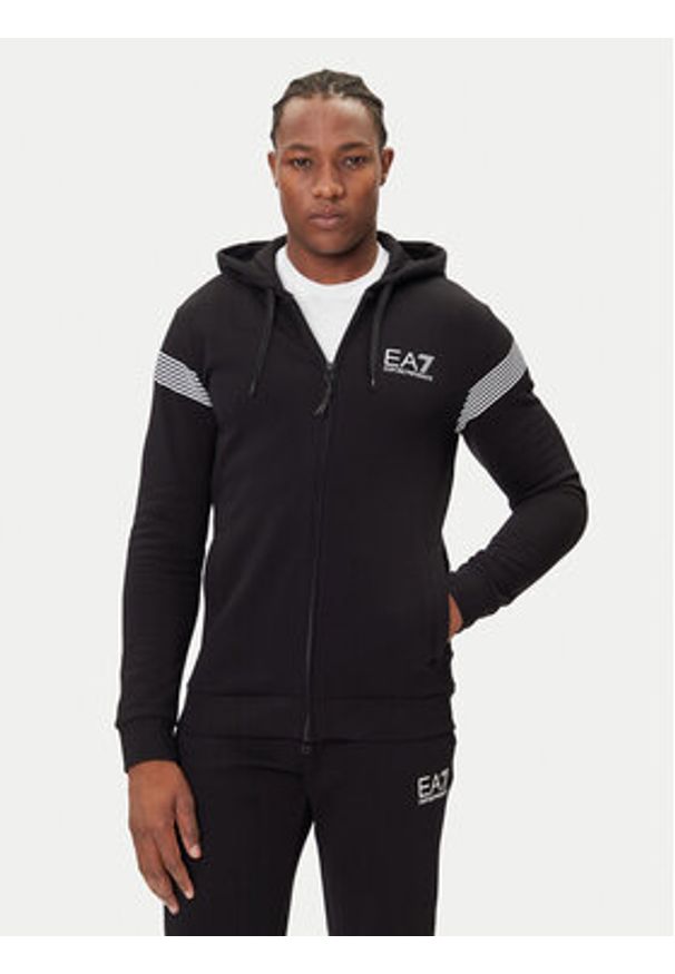 EA7 Emporio Armani Dres 7M000967 AF10377 UC001 Czarny Slim Fit. Kolor: czarny. Materiał: bawełna