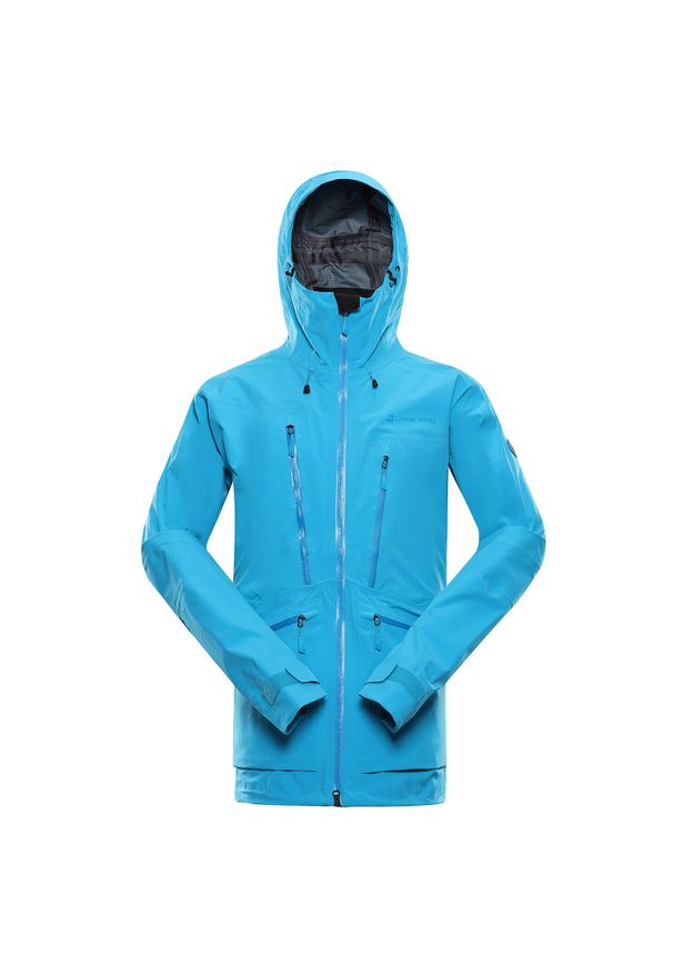 ALPINE PRO - Kurtka trekkingowa męska Alpine Pro Cort wodoodporna. Kolor: niebieski. Sport: turystyka piesza, wspinaczka