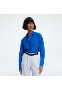 Reserved - Koszula z wiskozy - Niebieski. Kolor: niebieski. Materiał: wiskoza