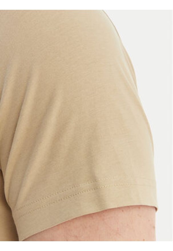 GANT - Gant T-Shirt Shield 2003185 Beżowy Slim Fit. Kolor: beżowy. Materiał: bawełna