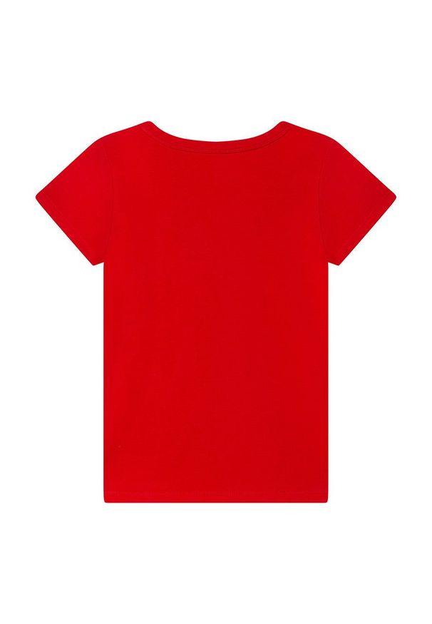 Michael Kors t-shirt bawełniany dziecięcy kolor czerwony. Kolor: czerwony. Materiał: bawełna. Długość rękawa: krótki rękaw. Długość: krótkie. Wzór: nadruk