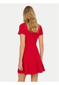 only - ONLY Sukienka codzienna Kenya 15370506 Czerwony Regular Fit. Okazja: na co dzień. Kolor: czerwony. Materiał: wiskoza. Typ sukienki: proste. Styl: casual #4