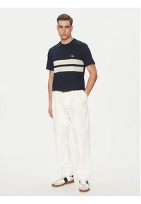 Lacoste T-Shirt TH9769 Granatowy Regular Fit. Kolor: niebieski. Materiał: bawełna #3