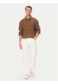 BOSS Koszula Relegant 50567579 Zielony Regular Fit. Kolor: zielony. Materiał: len #3