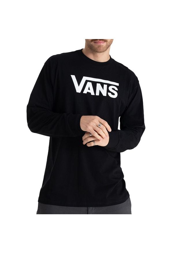Koszulka Vans Classic LS VN000K6HY281 - czarna. Kolor: czarny. Materiał: bawełna. Wzór: aplikacja