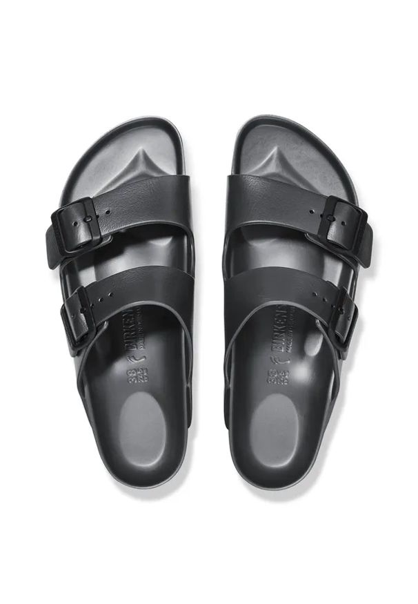 Birkenstock Arizona EVA Metallic Anthracite Klapki damskie. Okazja: na plażę. Kolor: szary. Materiał: materiał. Wzór: paski. Sezon: lato. Styl: elegancki, wakacyjny