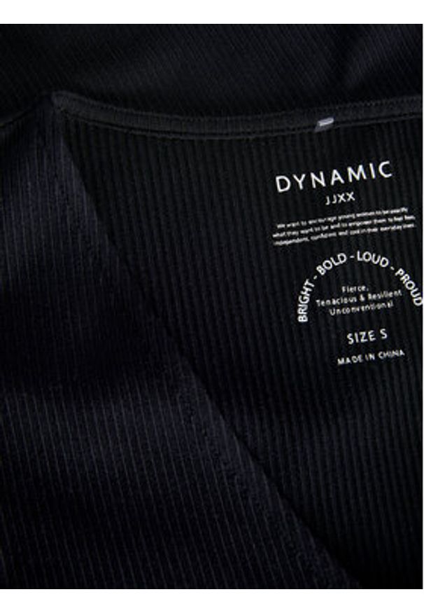 JJXX T-Shirt Hayden 12249361 Czarny Slim Fit. Kolor: czarny. Materiał: syntetyk