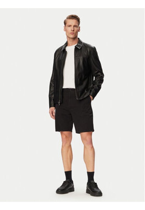 BOSS Szorty materiałowe H-Kane1 50555235 Czarny Modern Fit. Kolor: czarny. Materiał: bawełna