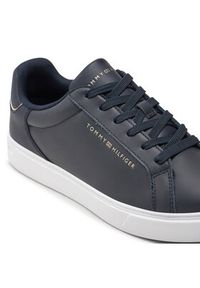TOMMY HILFIGER - Tommy Hilfiger Sneakersy Essential Court Sneaker FW0FW08000 Granatowy. Kolor: niebieski