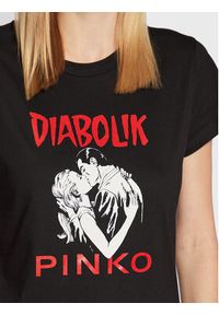 Pinko T-Shirt DIABOLIK Fabiana 1L1098 Y5SN Czarny Regular Fit. Kolor: czarny. Materiał: bawełna