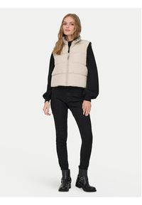 only - ONLY Bezrękawnik Tammy 15357509 Beżowy Regular Fit. Kolor: beżowy. Materiał: syntetyk. Długość rękawa: bez rękawów #5