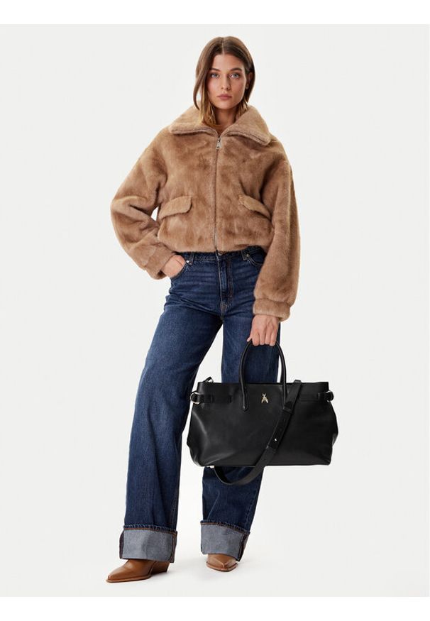 Patrizia Pepe Torebka 8B0270 L162 K103 Czarny. Kolor: czarny. Materiał: skórzane