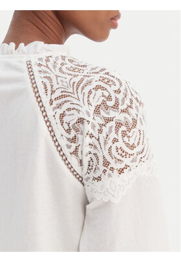 Morgan Koszula 261-TNICOLE Biały Regular Fit. Kolor: biały. Materiał: wiskoza, syntetyk