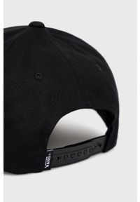 Vans czapka bawełniana kolor czarny z aplikacją. Kolor: czarny. Materiał: bawełna. Wzór: aplikacja #2