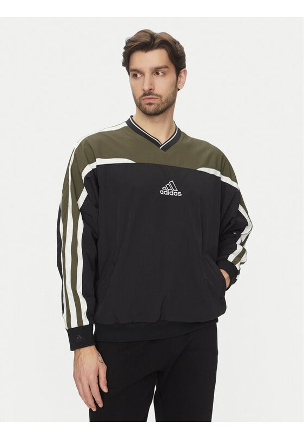 Adidas - adidas Bluza Cutline JD5395 Czarny Loose Fit. Kolor: czarny. Materiał: syntetyk