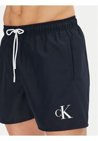 Calvin Klein Swimwear Szorty kąpielowe KM0KM01101 Granatowy Regular Fit. Kolor: niebieski. Materiał: syntetyk