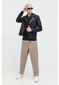 Abercrombie & Fitch sweter męski kolor czarny lekki. Kolor: czarny. Materiał: dzianina. Długość: krótkie. Wzór: gładki #2