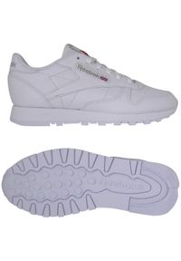 Buty damskie Reebok Classic Leather. Kolor: wielokolorowy, szary, biały. Materiał: skóra, materiał, syntetyk. Model: Reebok Classic. Sport: turystyka piesza #1