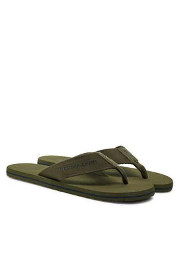 TOMMY HILFIGER - Tommy Hilfiger Japonki Hilfiger 85 Beach Sandal FM0FM05339 Zielony. Kolor: zielony. Materiał: materiał