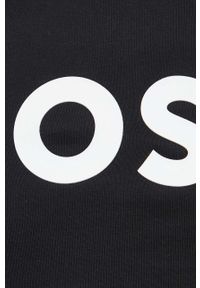 BOSS bluza bawełniana męska kolor czarny z nadrukiem. Kolor: czarny. Materiał: bawełna. Wzór: nadruk. Styl: klasyczny #3