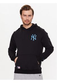 New Era Bluza Yankees Mlb League Essential 60332272 Czarny Regular Fit. Kolor: czarny. Materiał: syntetyk