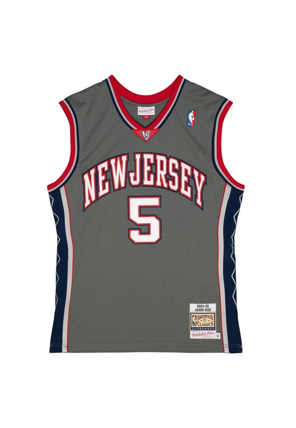 Mitchell & Ness - Koszulka Nba New Jersey Nets Jason Kidd. Kolor: szary. Materiał: jersey. Sport: koszykówka