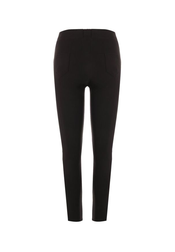 Born2be - Czarne Legginsy Phaedrista. Kolor: czarny. Materiał: tkanina. Wzór: gładki. Styl: klasyczny