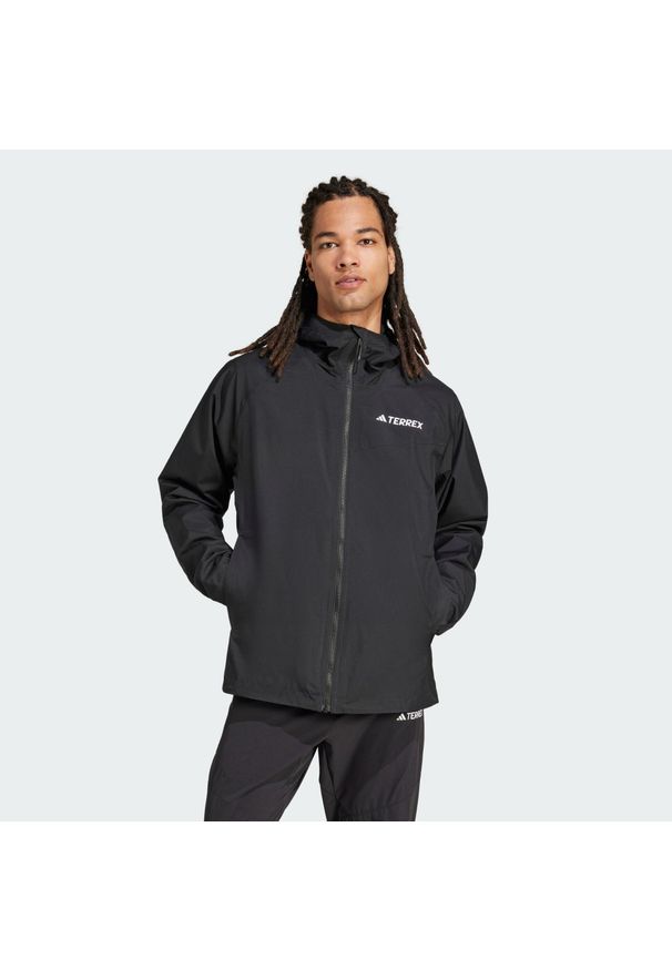 Adidas - Kurtka Terrex Multi 2L RAIN.RDY. Kolor: czarny. Materiał: materiał. Sport: turystyka piesza