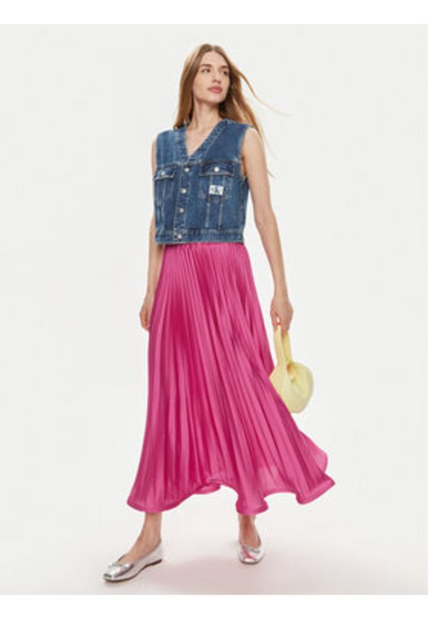 Dixie Spódnica plisowana G319J022A Różowy Regular Fit. Kolor: różowy. Materiał: syntetyk