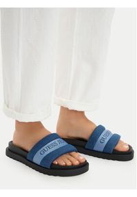 Guess Jeans Klapki EO-GJ2123 Niebieski. Kolor: niebieski. Materiał: materiał #4