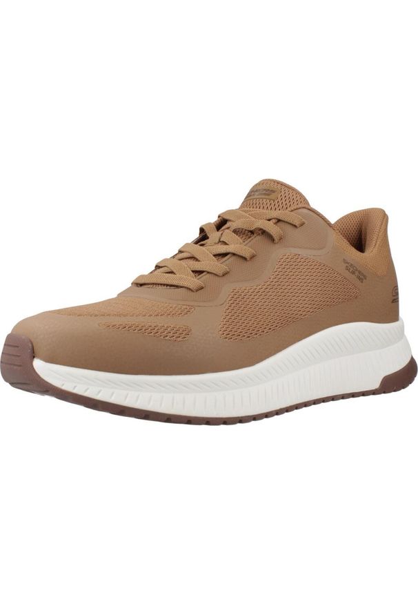skechers - Buty SKECHERS SLIP-INS BOBS SQUAD 4 Brązowy. Kolor: brązowy. Materiał: tkanina, syntetyk
