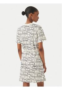 TOMMY HILFIGER - Tommy Hilfiger Sukienka codzienna WW0WW49772 Beżowy jasny Regular Fit. Okazja: na co dzień. Kolor: beżowy. Materiał: bawełna. Typ sukienki: proste. Styl: casual #2