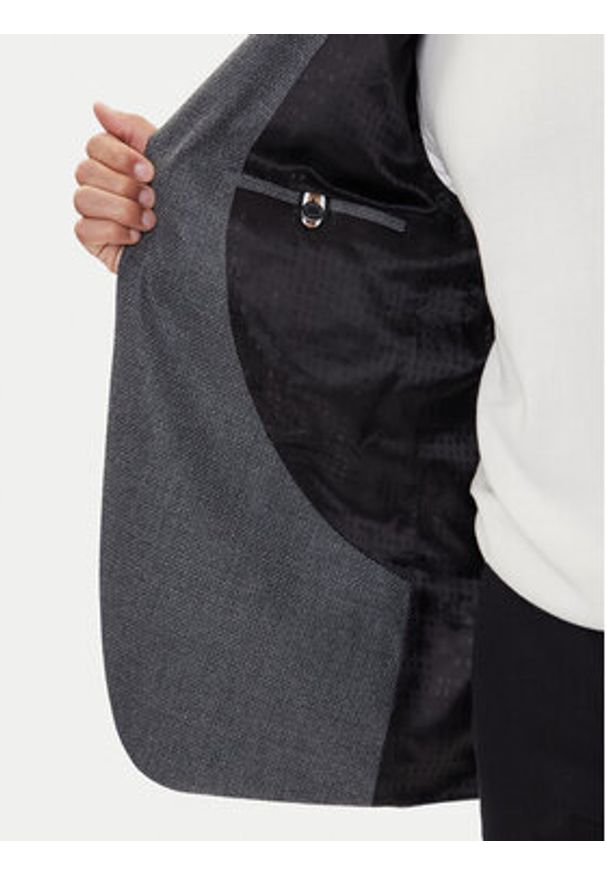 BOSS Marynarka BOSS-50551560 Szary Regular Fit. Kolor: szary. Materiał: wełna