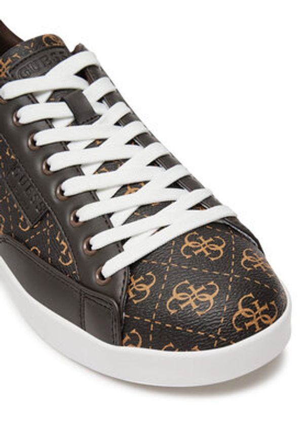 Guess Sneakersy Caserta FMFCAS FAL12 Brązowy. Kolor: brązowy. Materiał: skóra