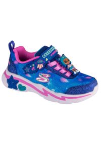 skechers - Buty sportowe Sneakersy dziewczęce, Snuggle Sneaks - Skech Squad. Kolor: niebieski. Model: Skechers Sport. Sport: turystyka piesza