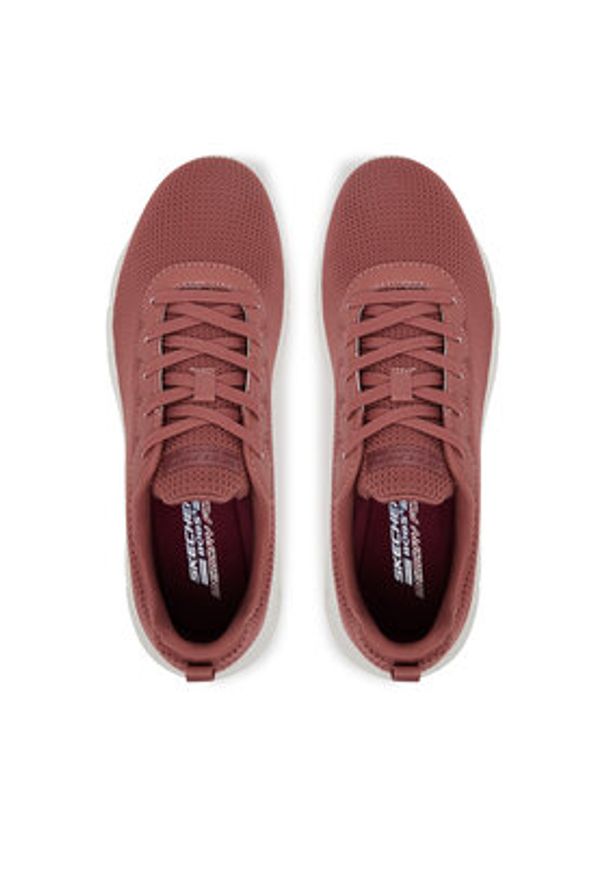 skechers - Skechers Sneakersy 117346/ROS Bordowy. Kolor: czerwony. Materiał: materiał