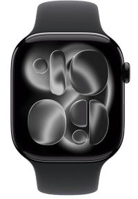 NoName - Apple Watch Series 11 GPS 46mm Jet Black Aluminium Case with Black Sport Band - S/M - MEUW4ET/A. Styl: sportowy
