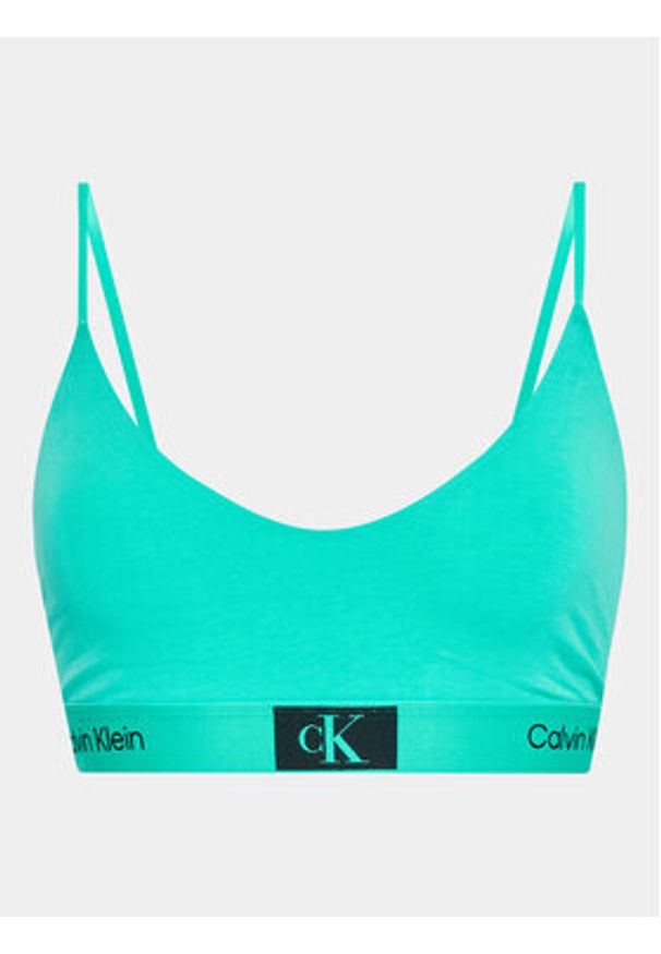 Calvin Klein Underwear Biustonosz top 000QF7216E Niebieski. Kolor: niebieski. Materiał: bawełna