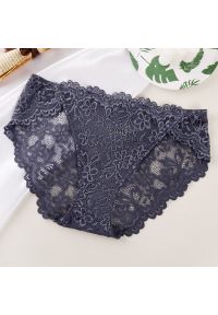 Intica - Koronkowe figi z delikatnej koronki na co dzień i specjalne okazje Barbe. Kolor: niebieski. Materiał: koronka. Wzór: koronka