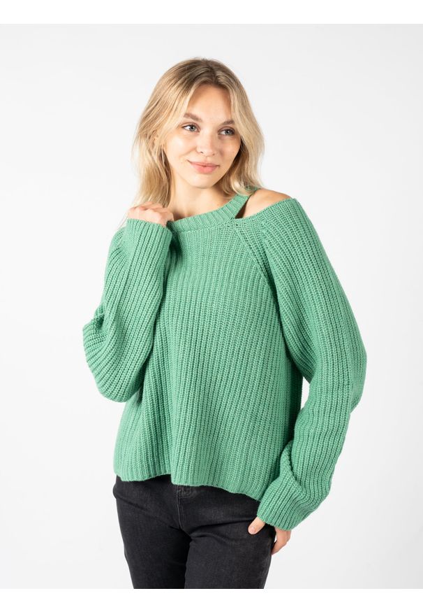 Pinko Sweter "Marsala" | 1G189N A08G | Kobieta | Zielony. Kolor: zielony. Materiał: wełna, poliester, poliamid, wiskoza, kaszmir